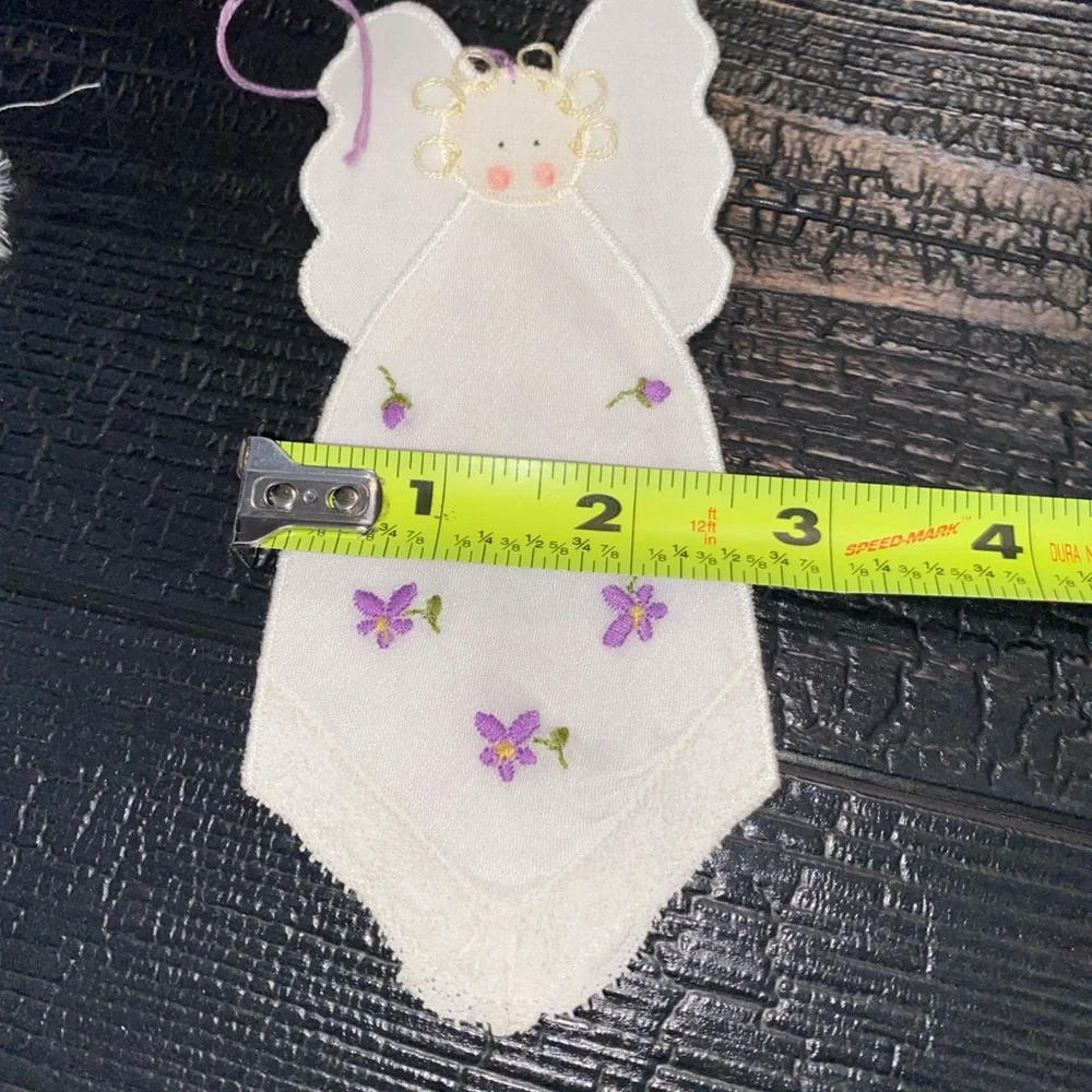 Vintage Handmade Handcrafted Handkerchief Christmas‎ Angel Ornaments (2)